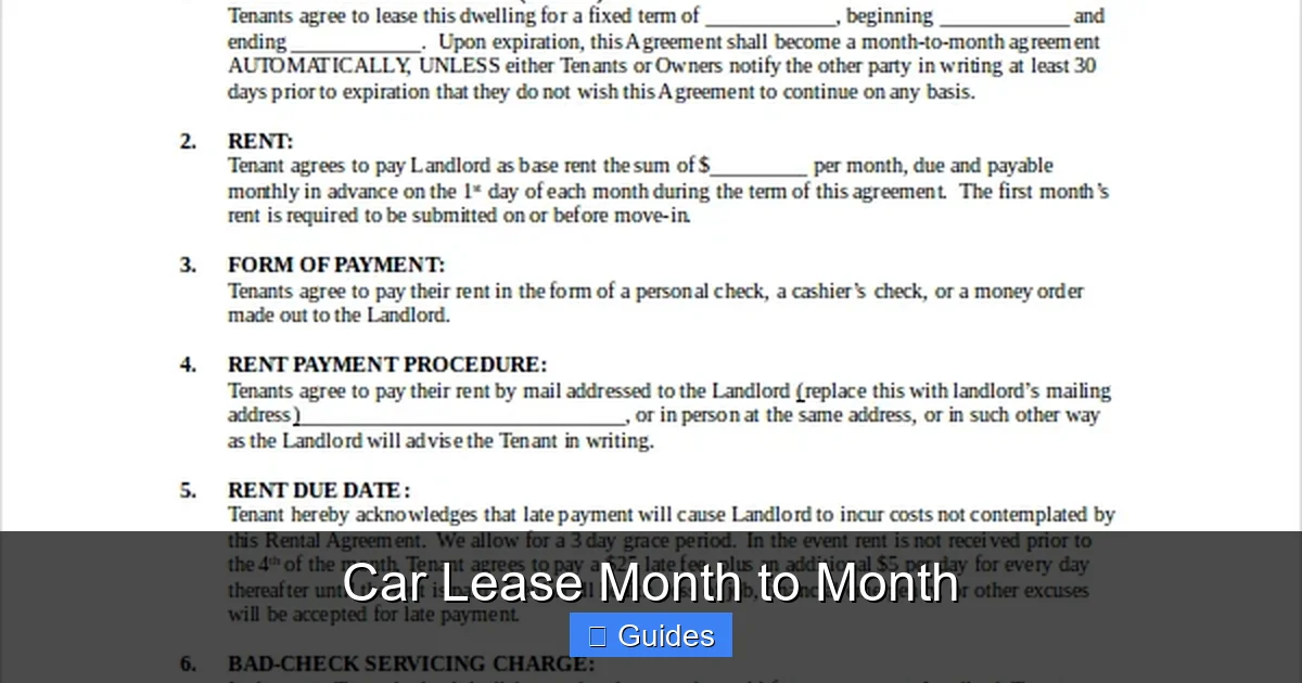 Car Lease Month to Month