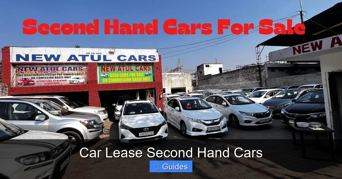 Car Lease Second Hand Cars