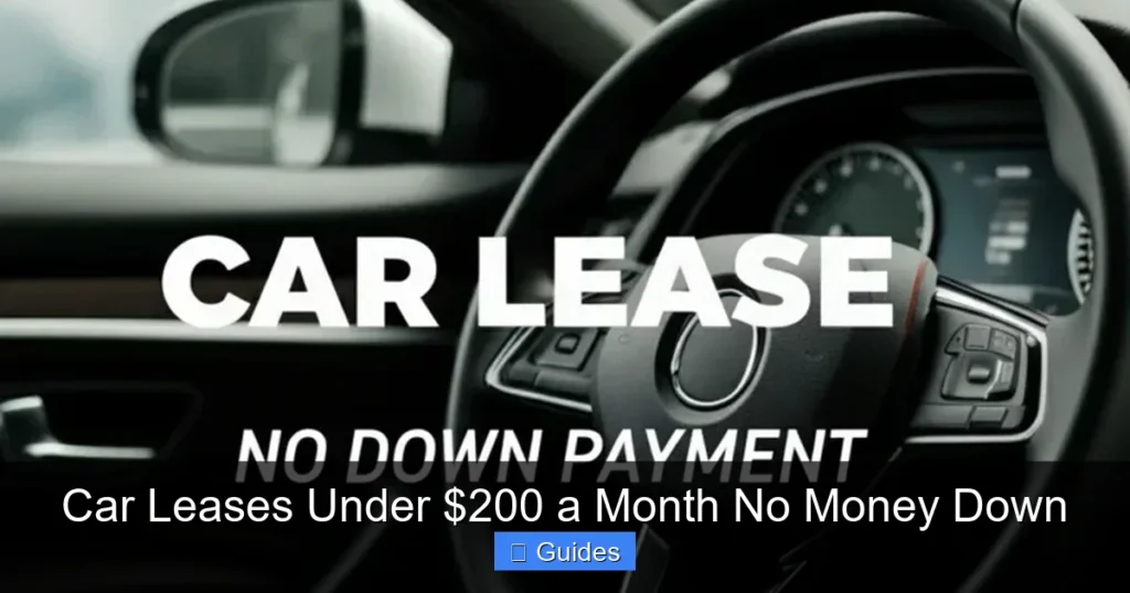 Car Leases Under $200 a Month No Money Down