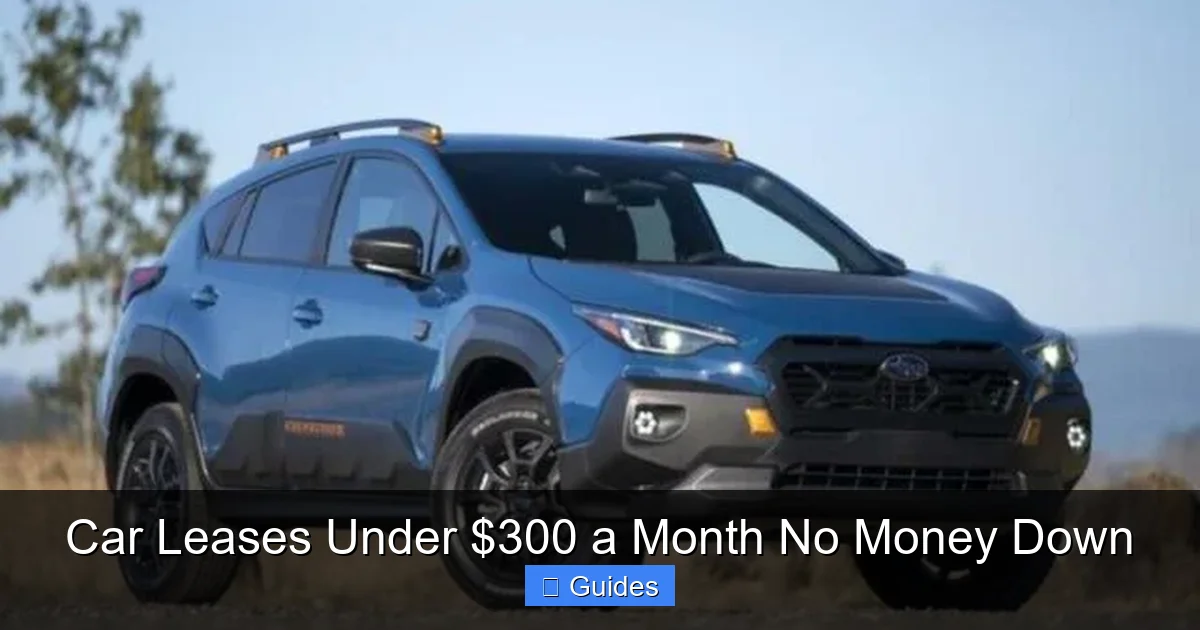 Car Leases Under $300 a Month No Money Down