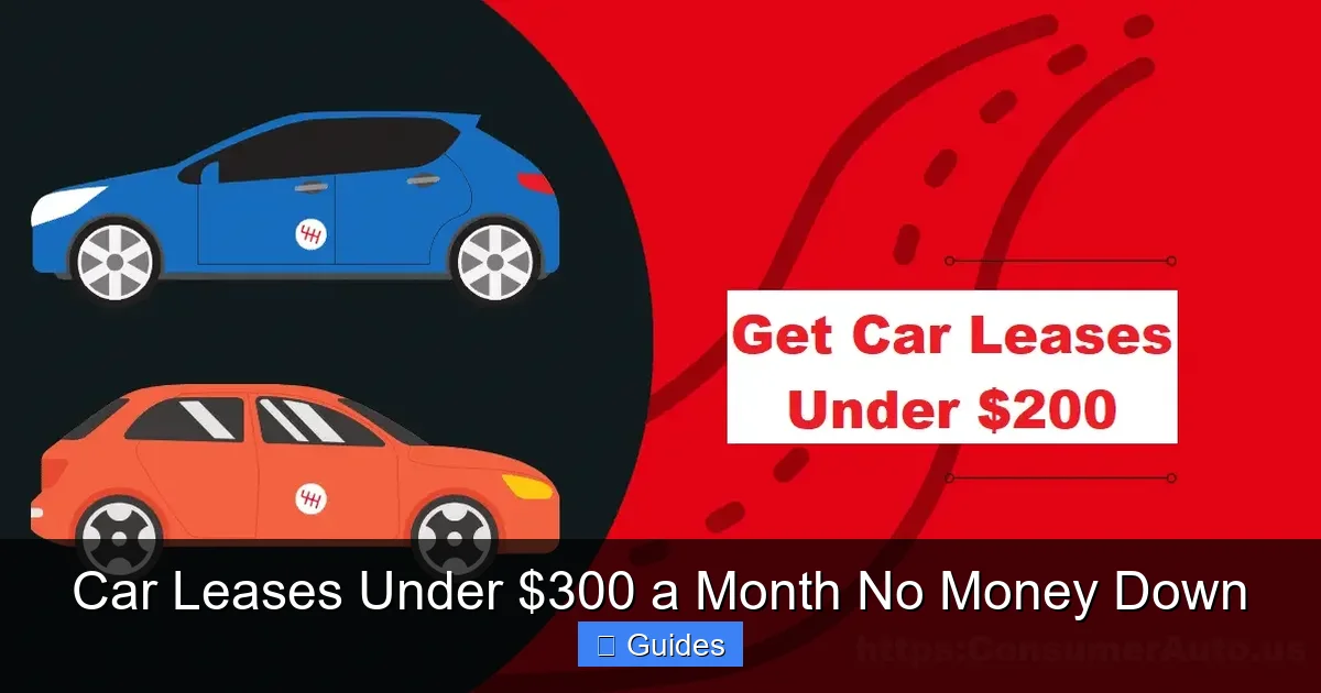 Car Leases Under $300 a Month No Money Down