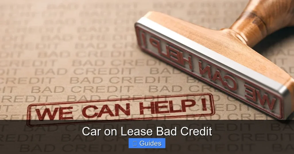 Car on Lease Bad Credit