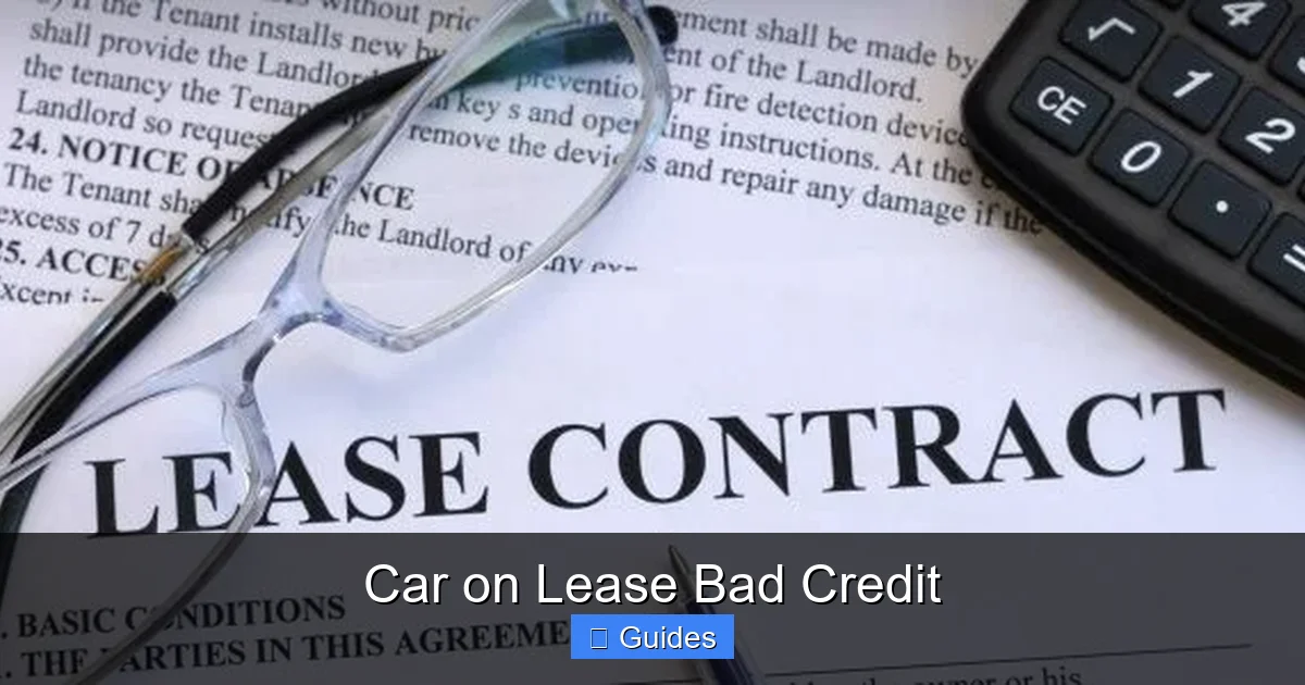 Car on Lease Bad Credit