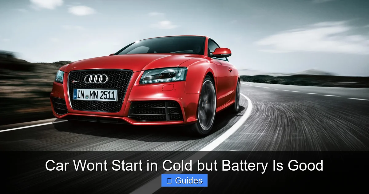 Car Wont Start in Cold but Battery Is Good