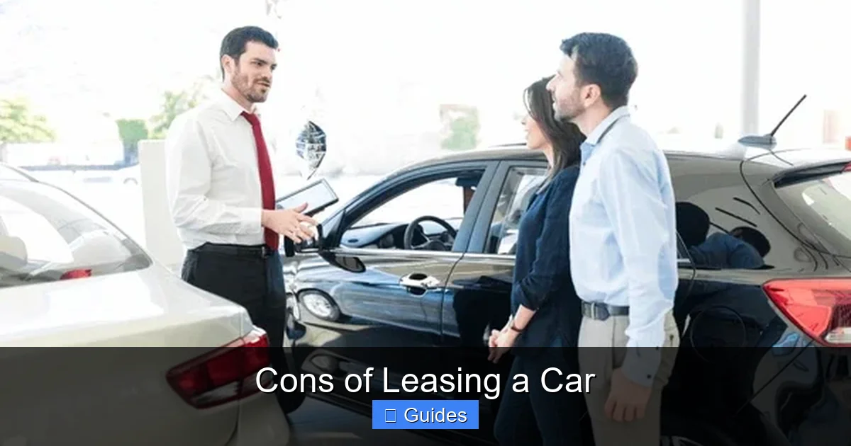 Cons of Leasing a Car
