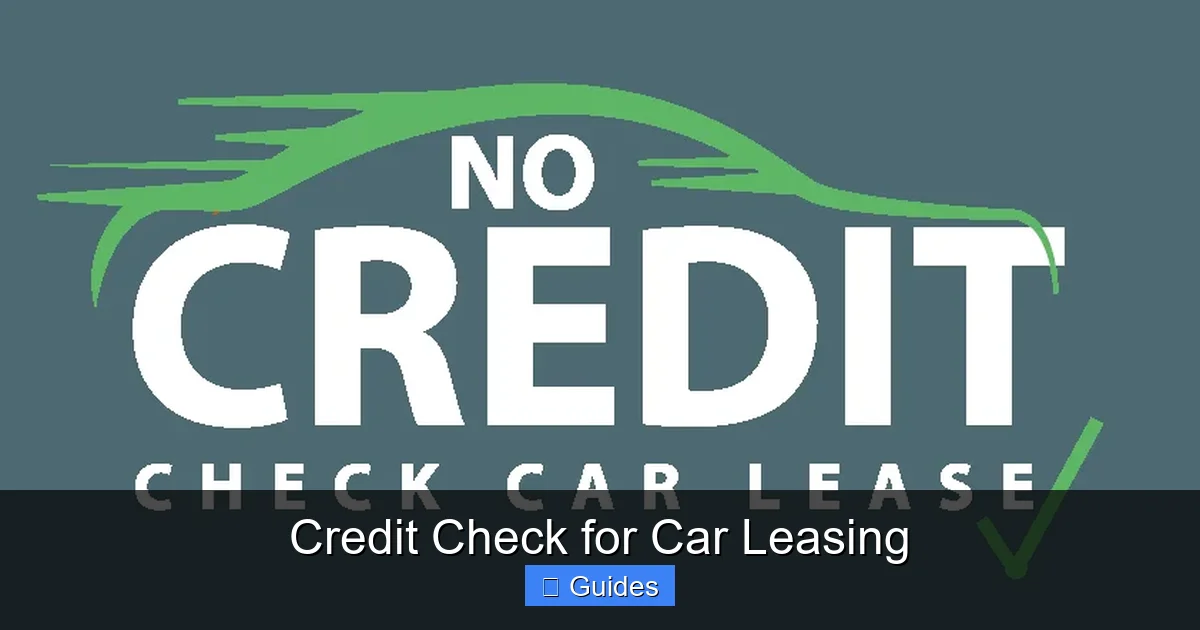 Credit Check for Car Leasing