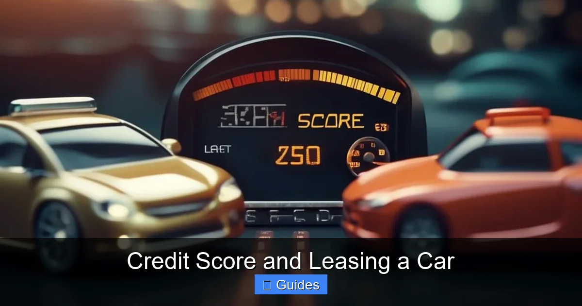 Credit Score and Leasing a Car