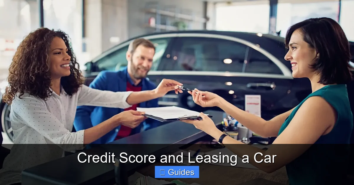 Credit Score and Leasing a Car