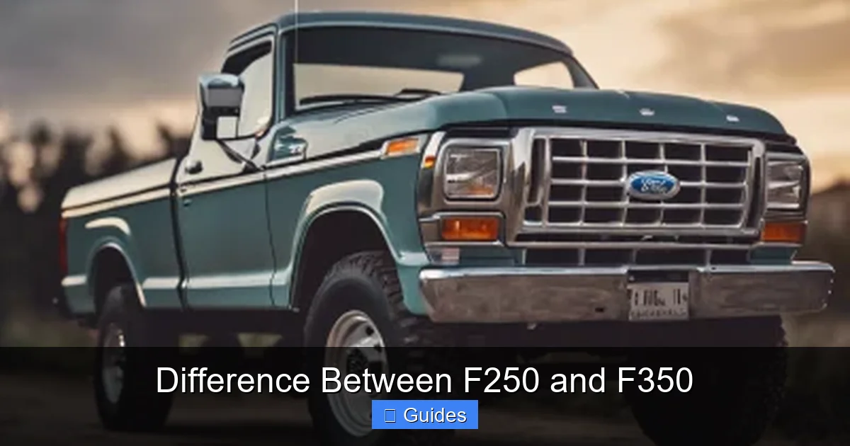 Difference Between F250 and F350