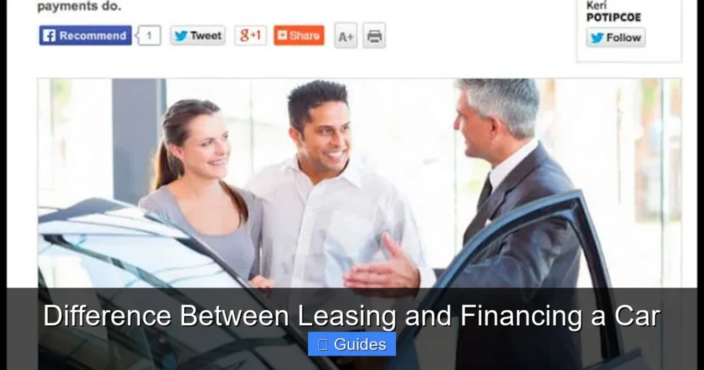 Difference Between Leasing and Financing a Car