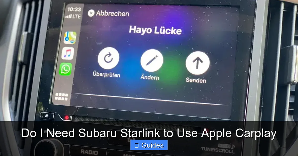 Do I Need Subaru Starlink to Use Apple Carplay