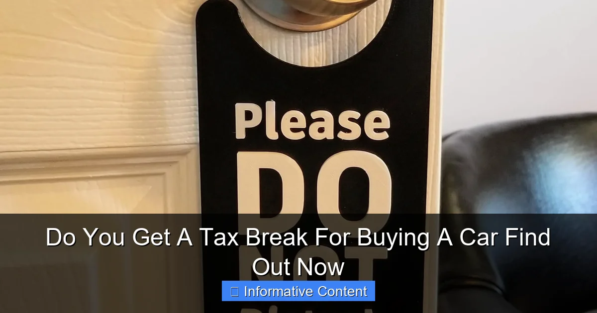 Do You Get A Tax Break For Buying A Car Find Out Now