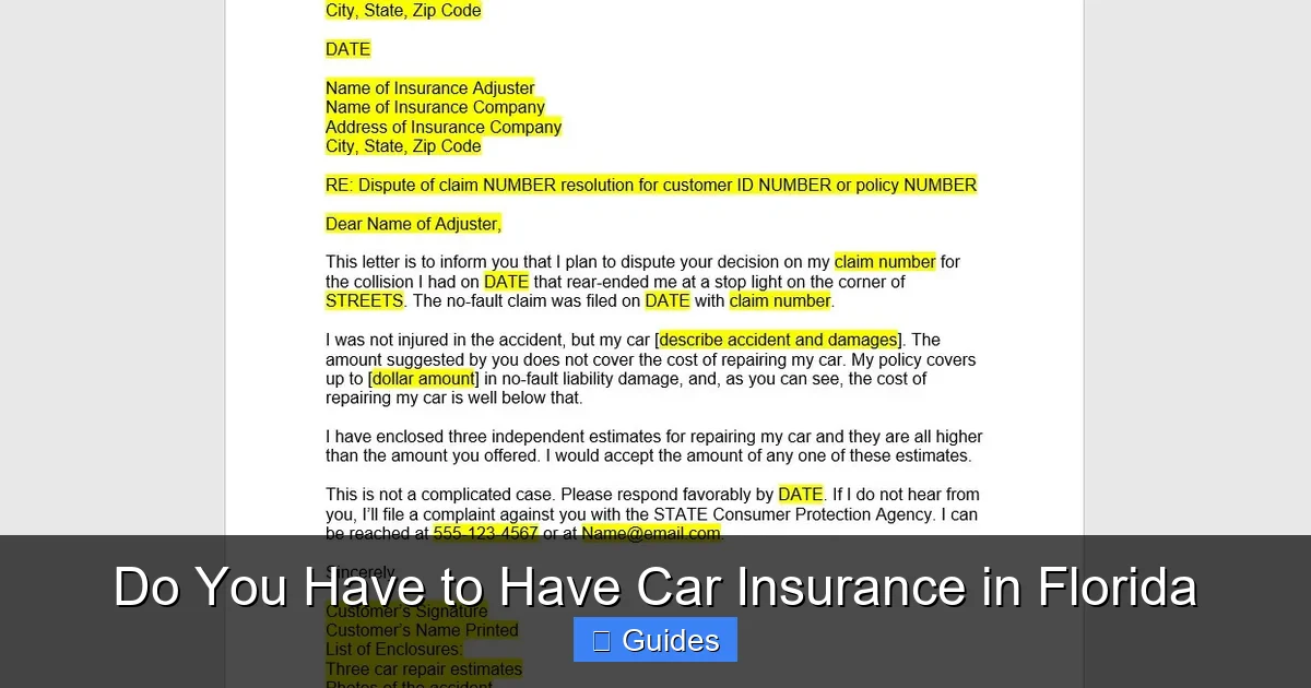 Do You Have to Have Car Insurance in Florida