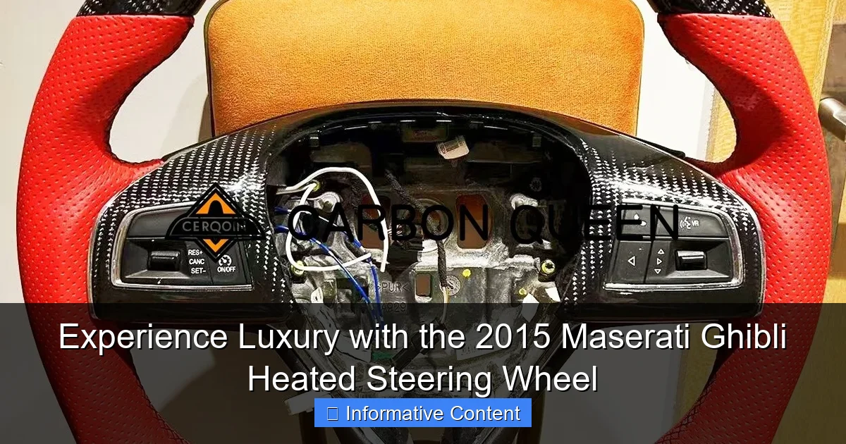 Experience Luxury with the 2015 Maserati Ghibli Heated Steering Wheel