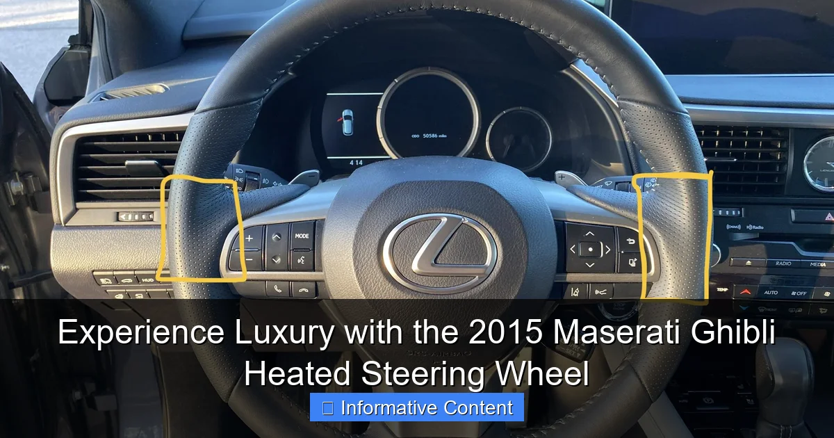 Experience Luxury with the 2015 Maserati Ghibli Heated Steering Wheel