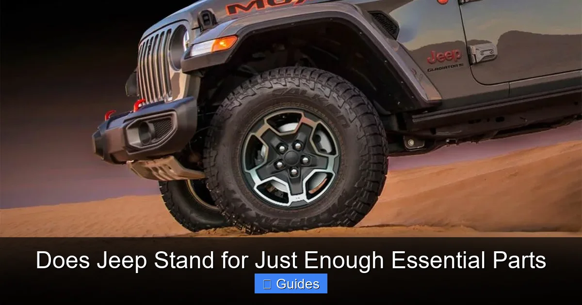 Does Jeep Stand for Just Enough Essential Parts