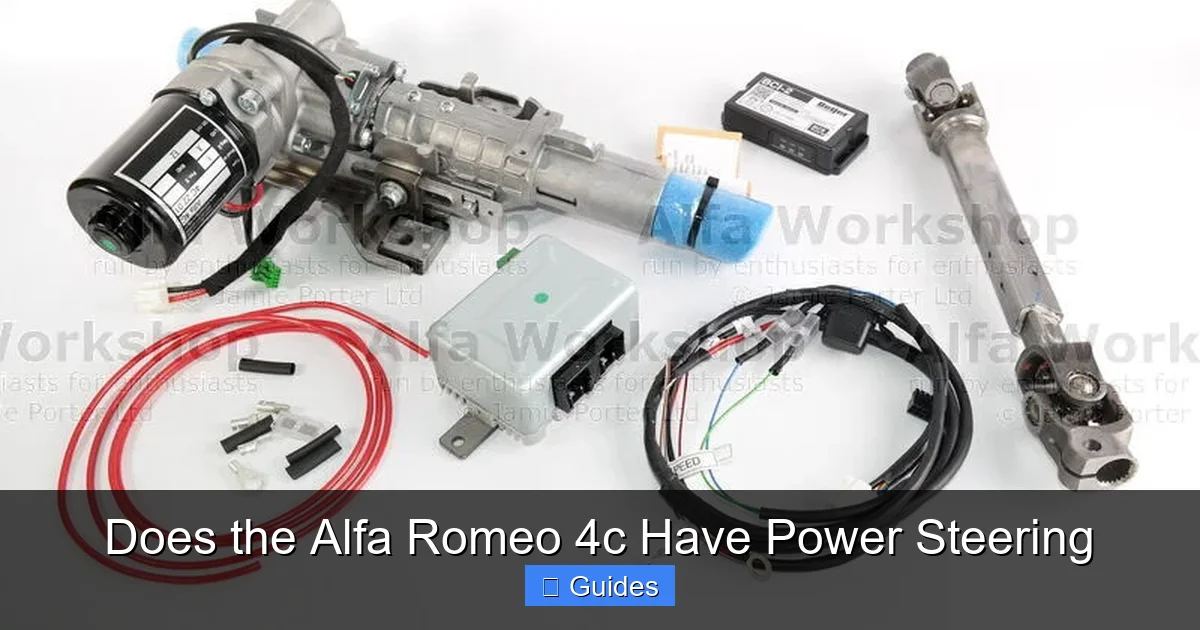 Does the Alfa Romeo 4c Have Power Steering