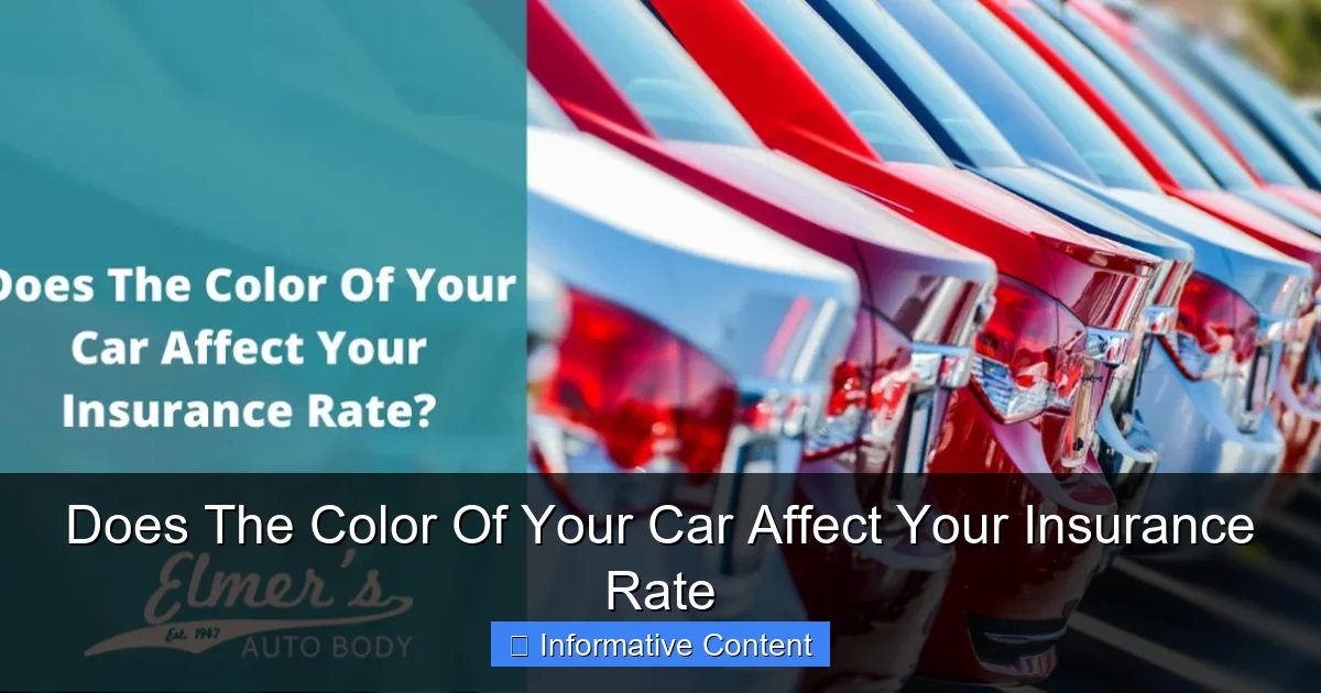 Does The Color Of Your Car Affect Your Insurance Rate