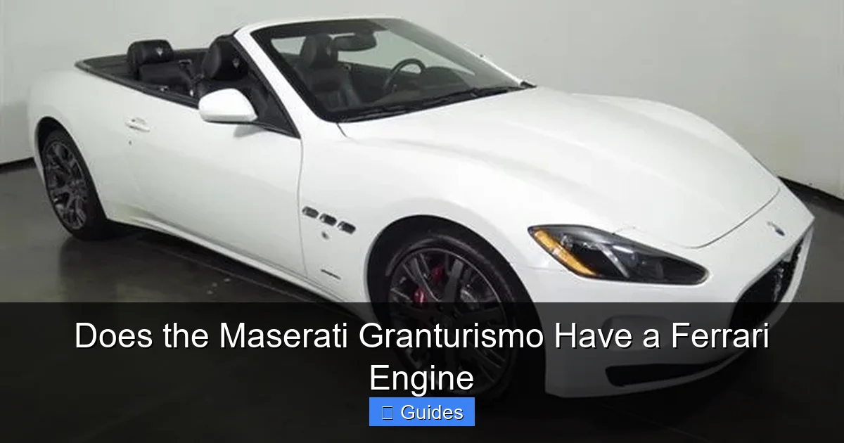 Does the Maserati Granturismo Have a Ferrari Engine