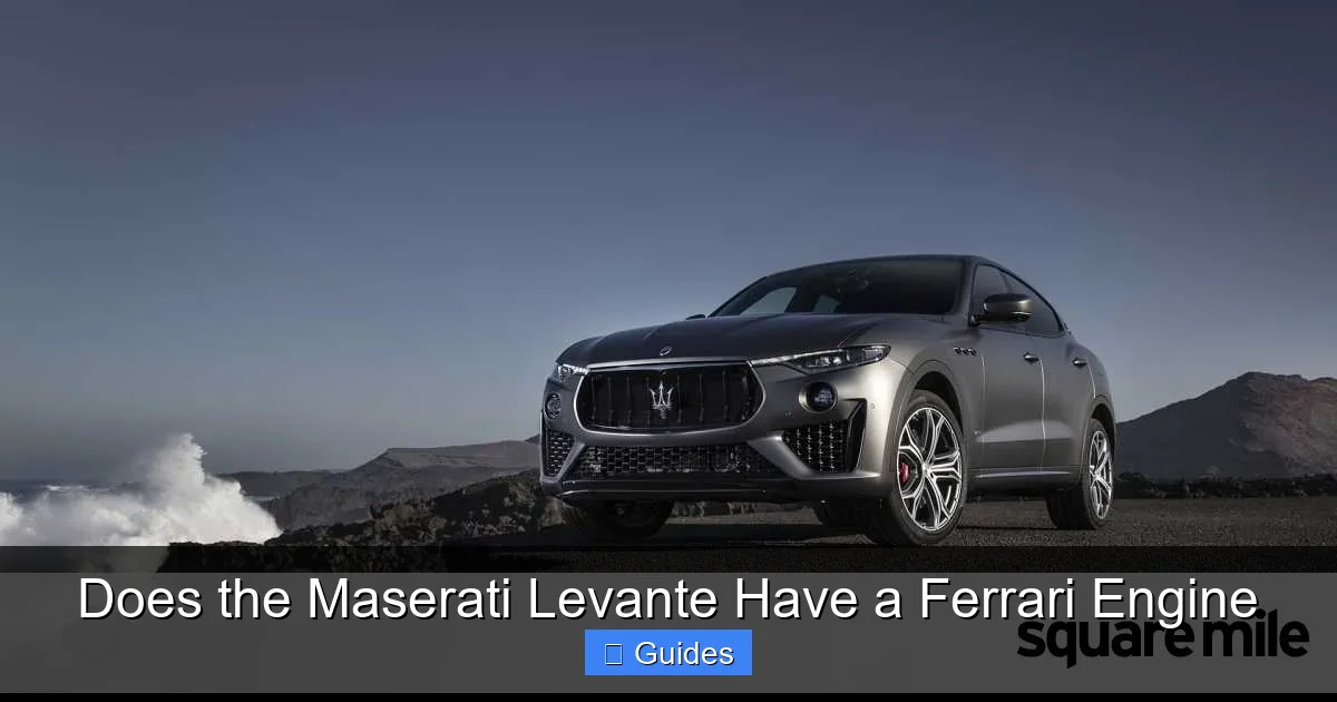 Does the Maserati Levante Have a Ferrari Engine