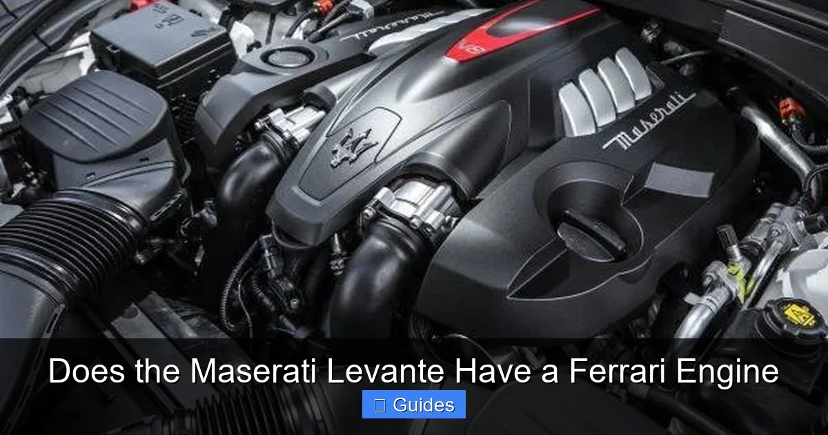 Does the Maserati Levante Have a Ferrari Engine