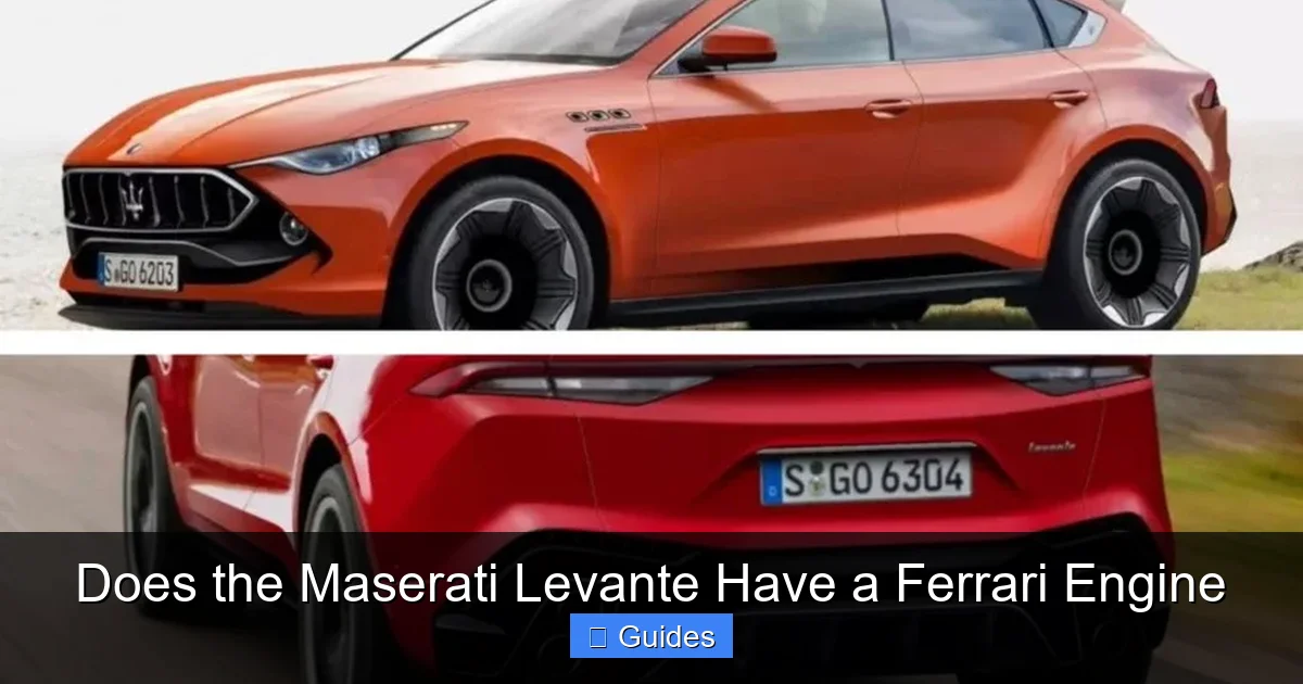 Does the Maserati Levante Have a Ferrari Engine