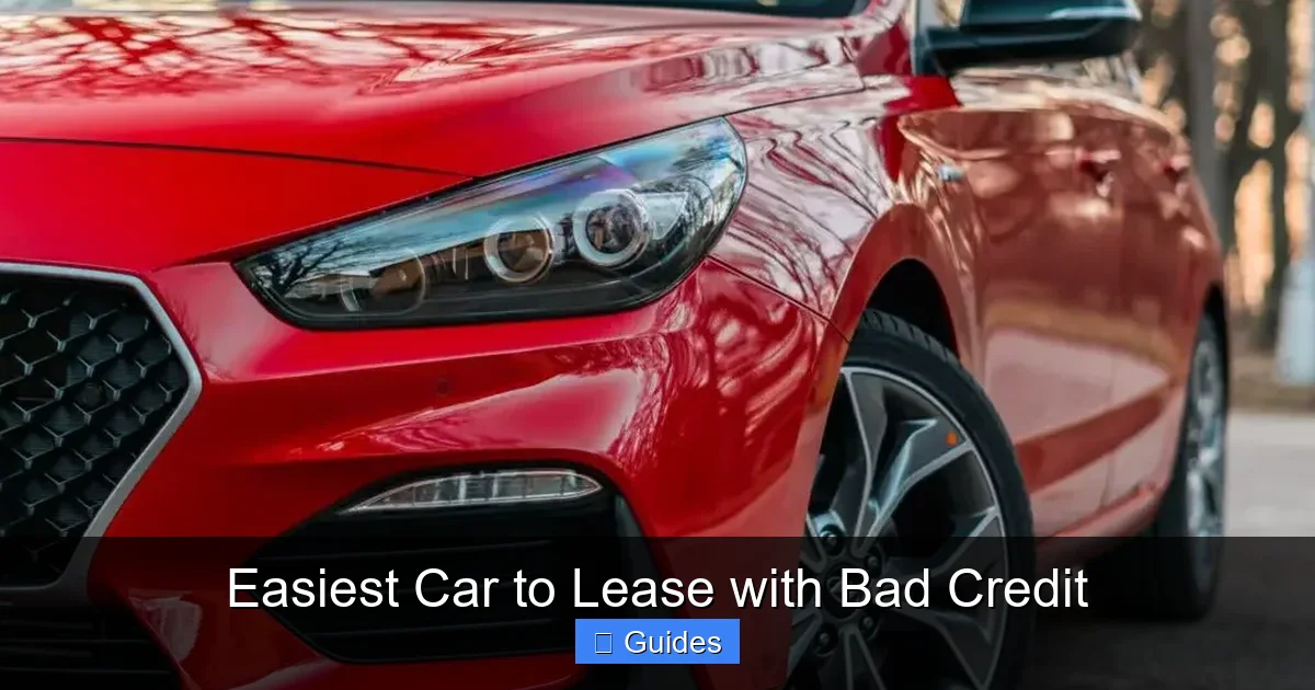 Easiest Car to Lease with Bad Credit