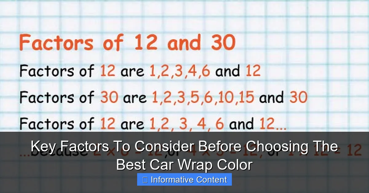 Key Factors To Consider Before Choosing The Best Car Wrap Color
