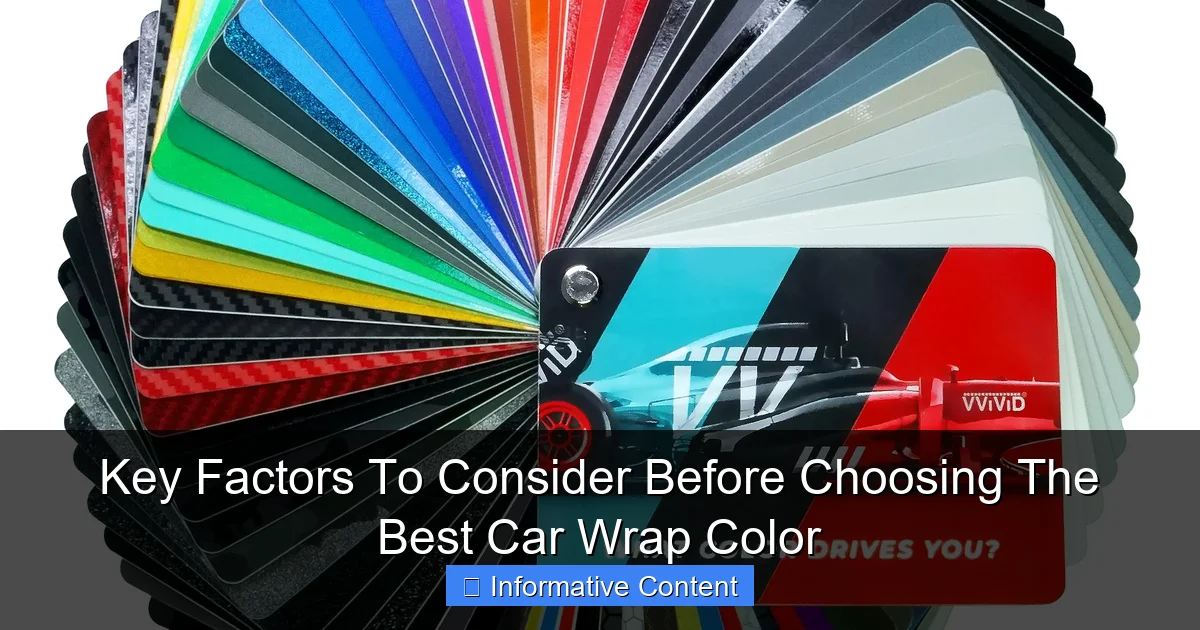 Key Factors To Consider Before Choosing The Best Car Wrap Color