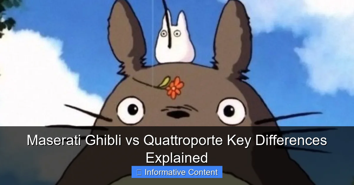 Maserati Ghibli vs Quattroporte Key Differences Explained