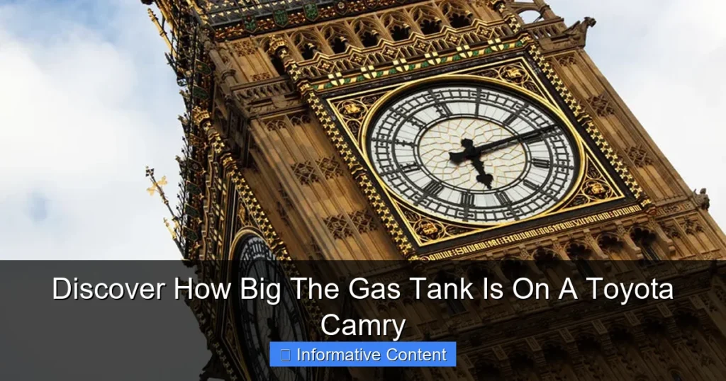 Discover How Big The Gas Tank Is On A Toyota Camry