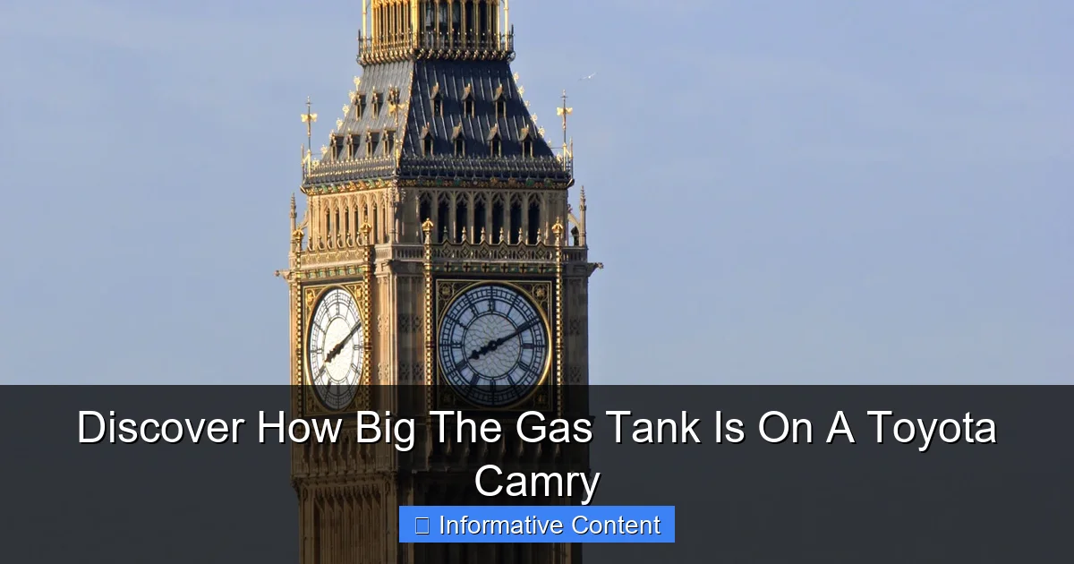 Discover How Big The Gas Tank Is On A Toyota Camry