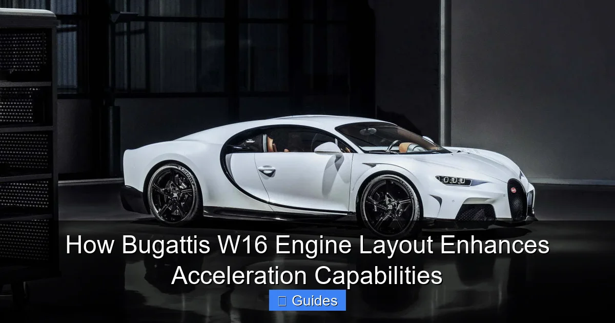 How Bugattis W16 Engine Layout Enhances Acceleration Capabilities