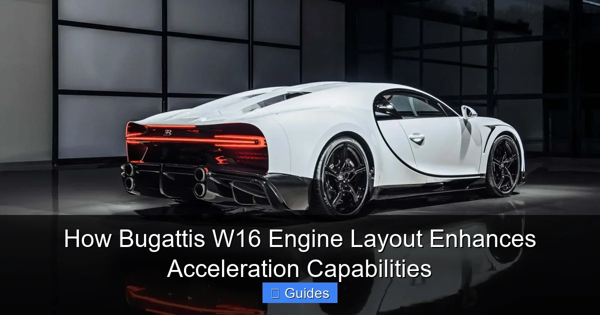 How Bugattis W16 Engine Layout Enhances Acceleration Capabilities