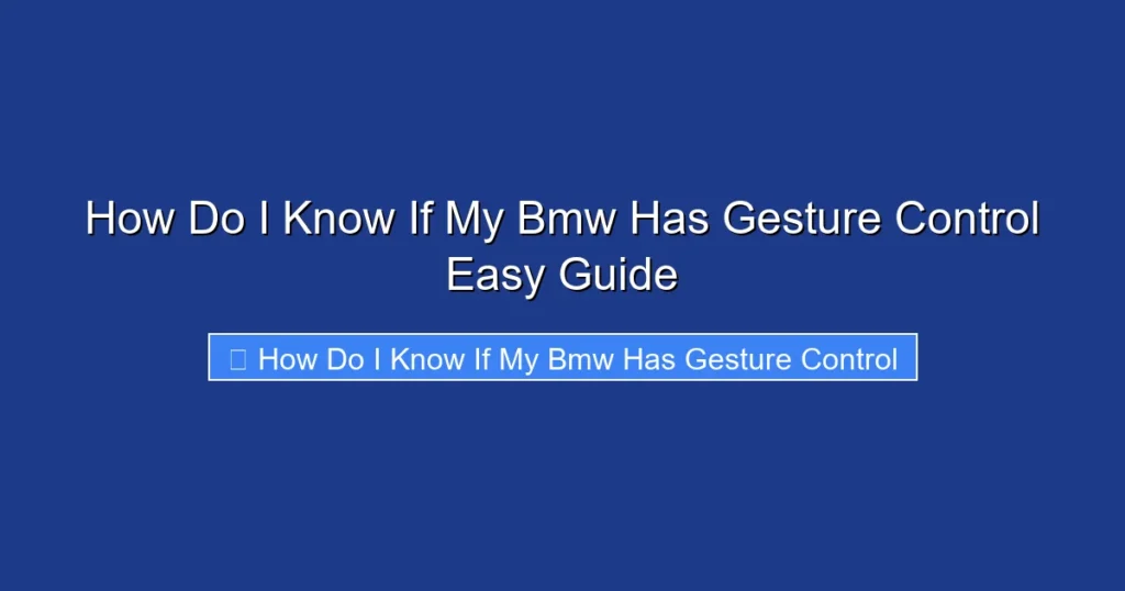 How Do I Know If My Bmw Has Gesture Control Easy Guide