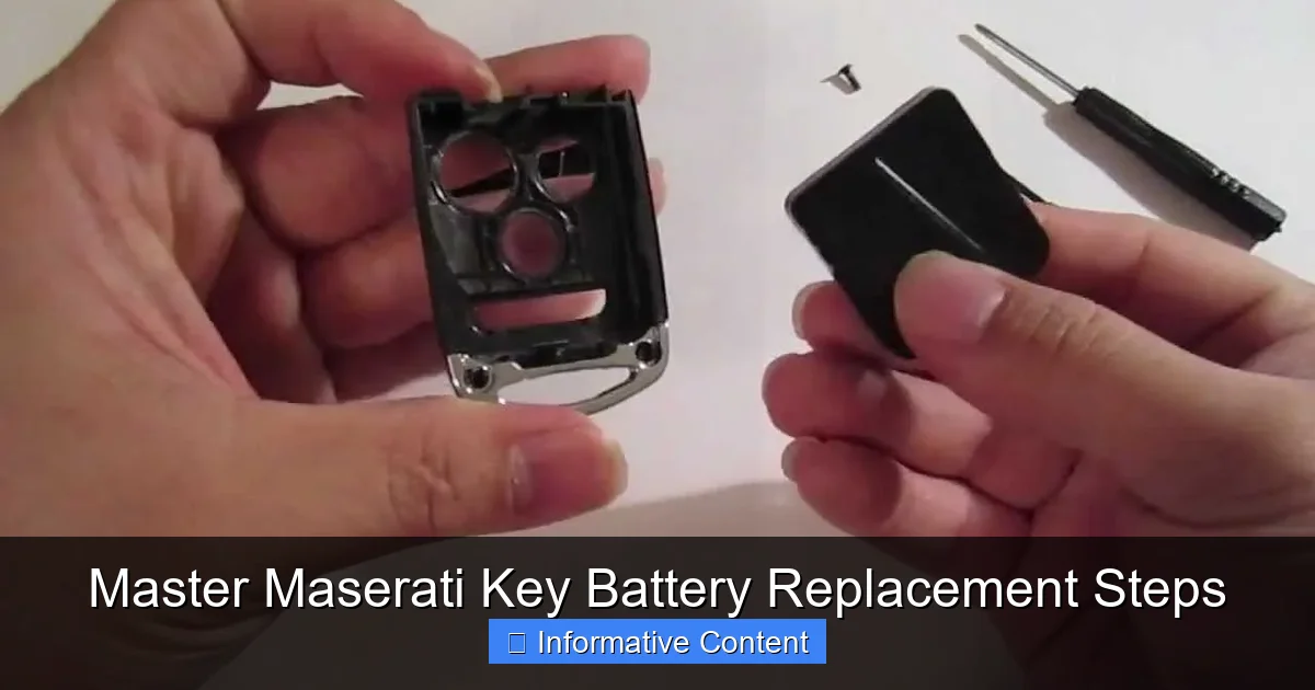 Master Maserati Key Battery Replacement Steps