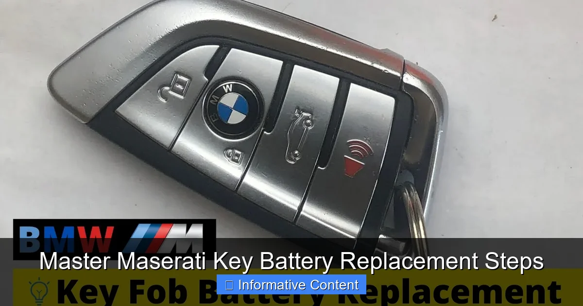 Master Maserati Key Battery Replacement Steps