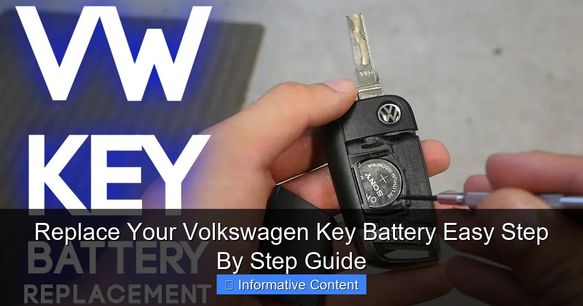 Replace Your Volkswagen Key Battery Easy Step By Step Guide