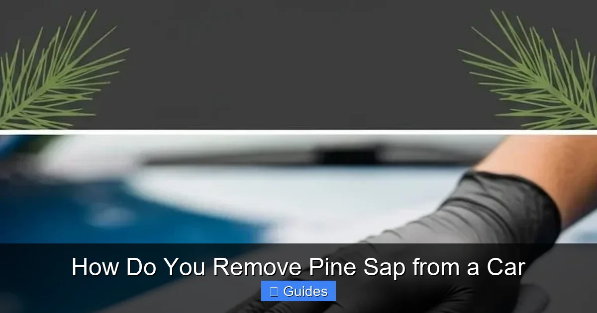 How Do You Remove Pine Sap from a Car