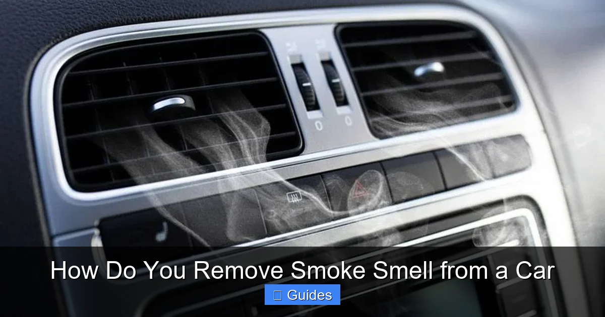 How Do You Remove Smoke Smell from a Car