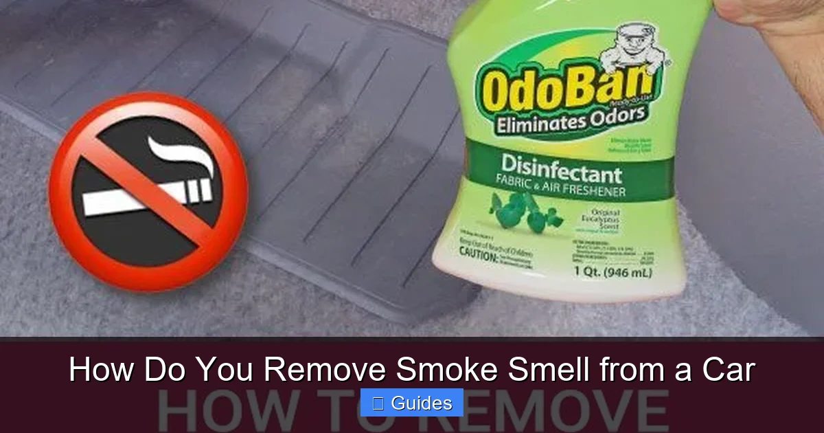 How Do You Remove Smoke Smell from a Car