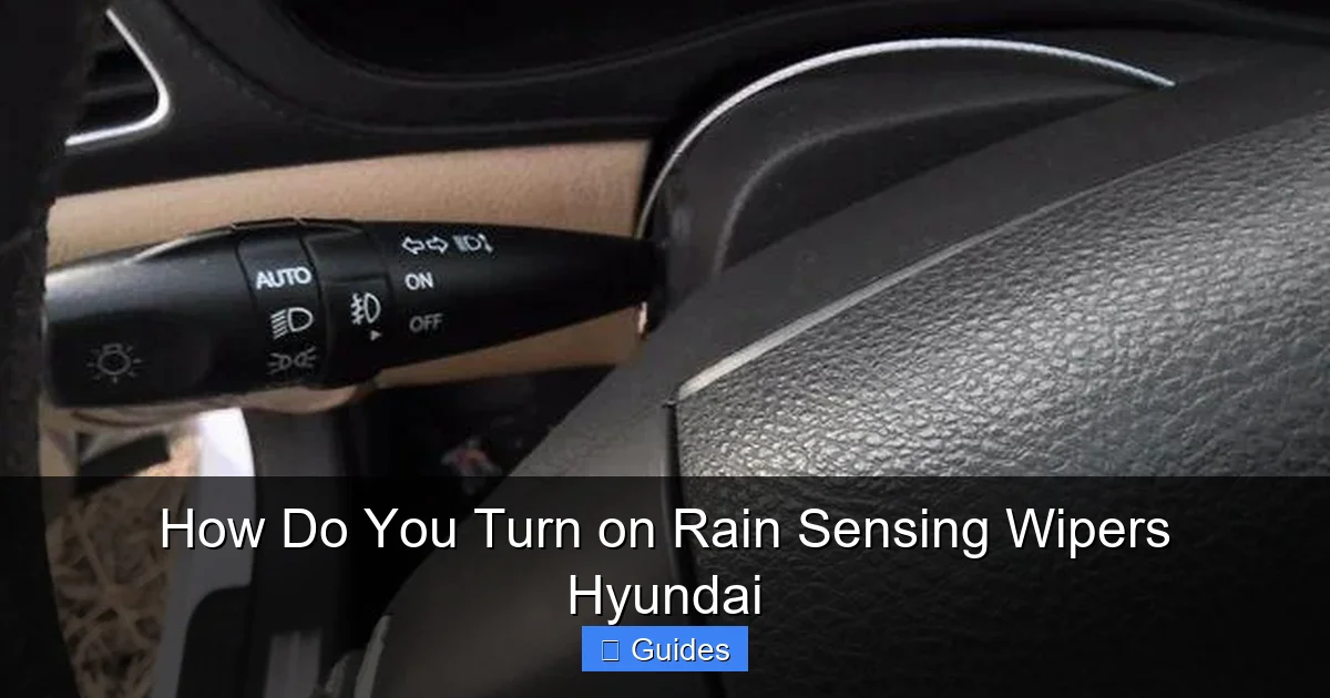 How Do You Turn on Rain Sensing Wipers Hyundai