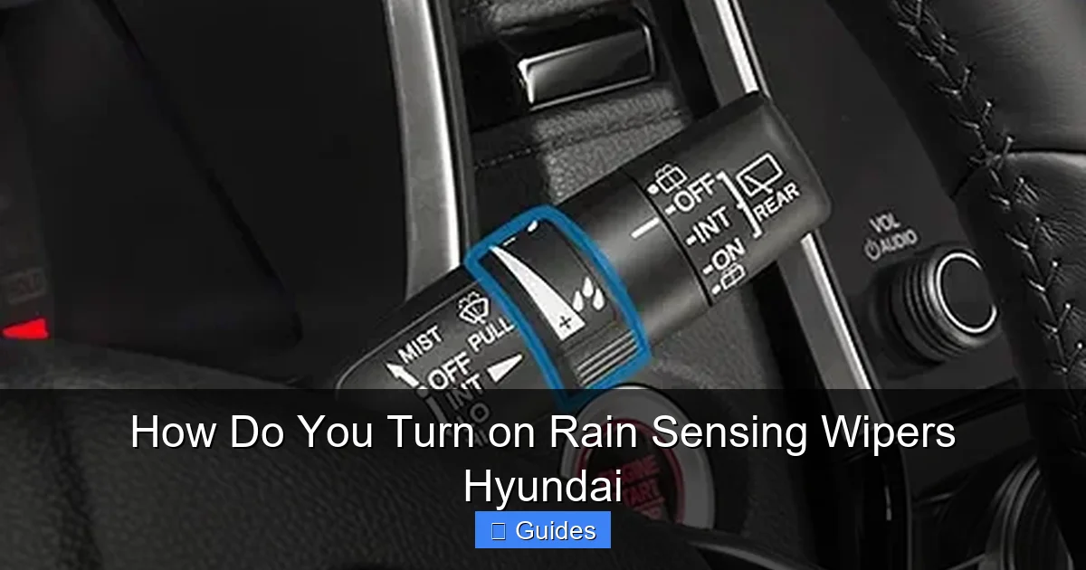 How Do You Turn on Rain Sensing Wipers Hyundai