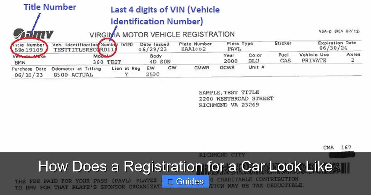How Does a Registration for a Car Look Like
