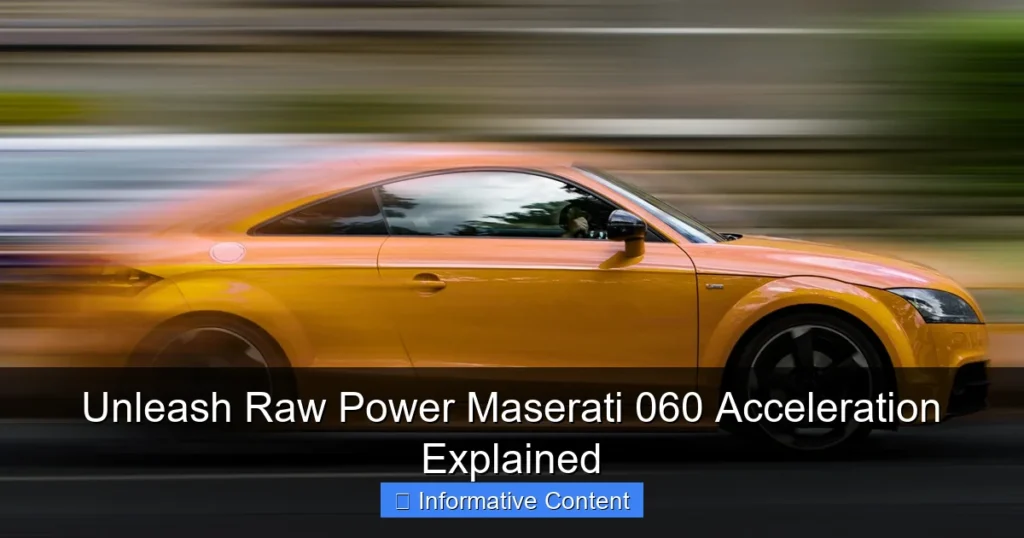 Unleash Raw Power Maserati 060 Acceleration Explained