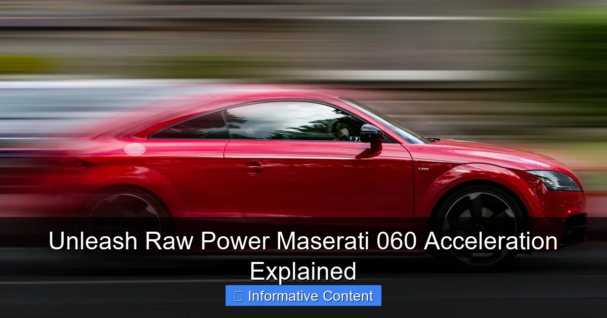 Unleash Raw Power Maserati 060 Acceleration Explained