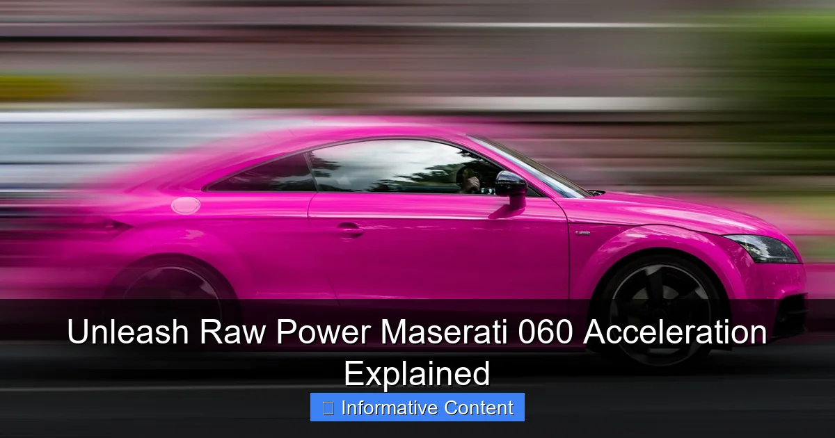 Unleash Raw Power Maserati 060 Acceleration Explained