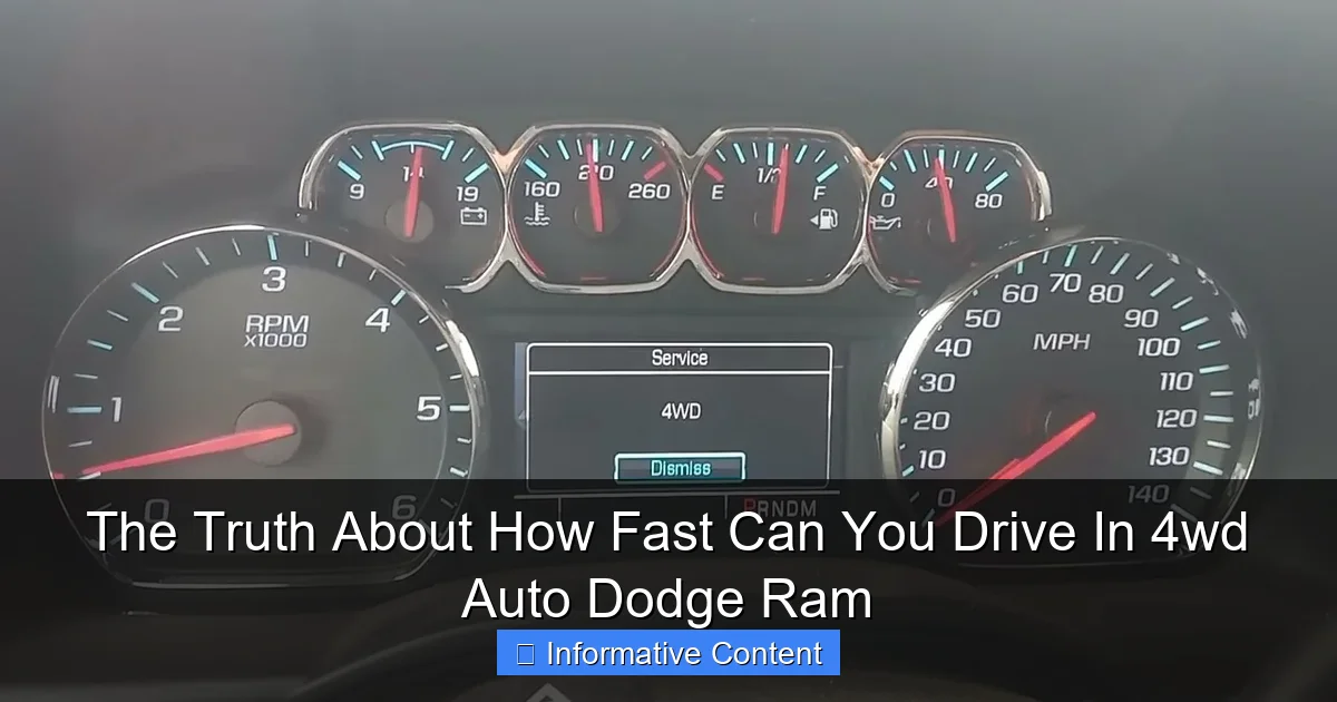 The Truth About How Fast Can You Drive In 4wd Auto Dodge Ram