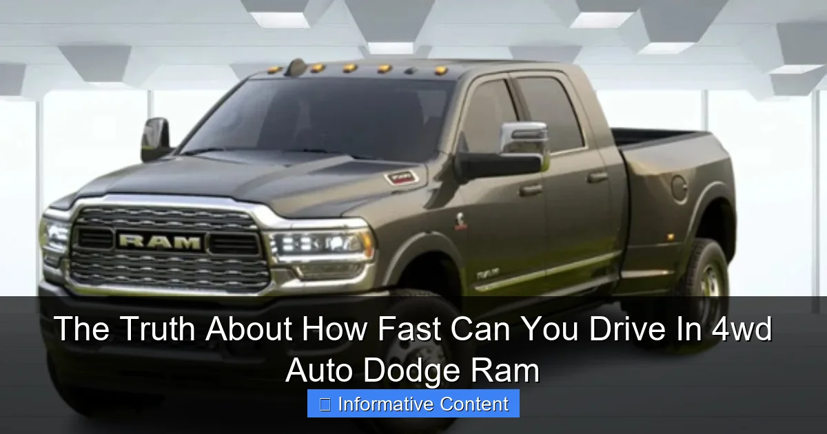 The Truth About How Fast Can You Drive In 4wd Auto Dodge Ram