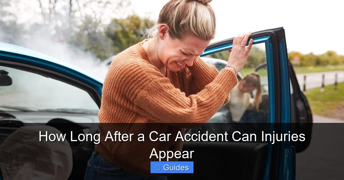 How Long After a Car Accident Can Injuries Appear